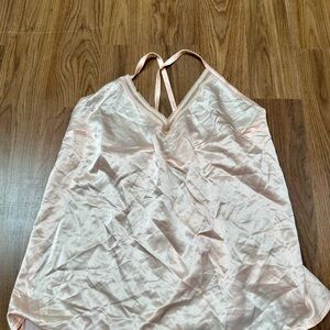 Elegant Pink Satin Tanktop